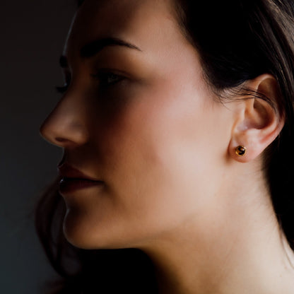 Cabochon Citrine Earrings — view 4