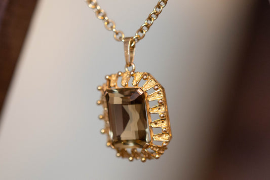Large Smokey Quartz Pendant