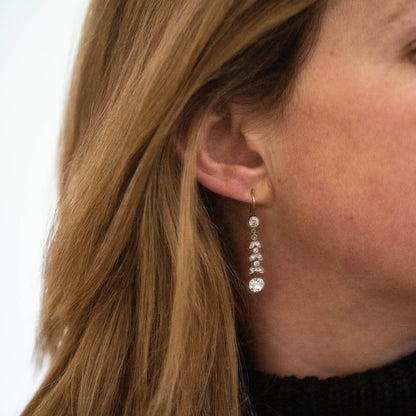 Old Cut Diamond Drop Earrings