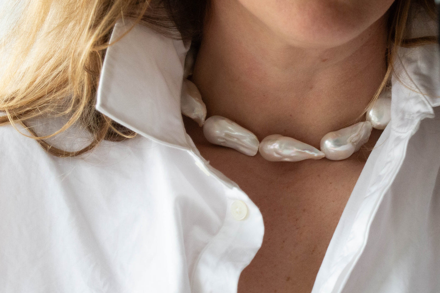 Baroque Pearl Necklace — view 2