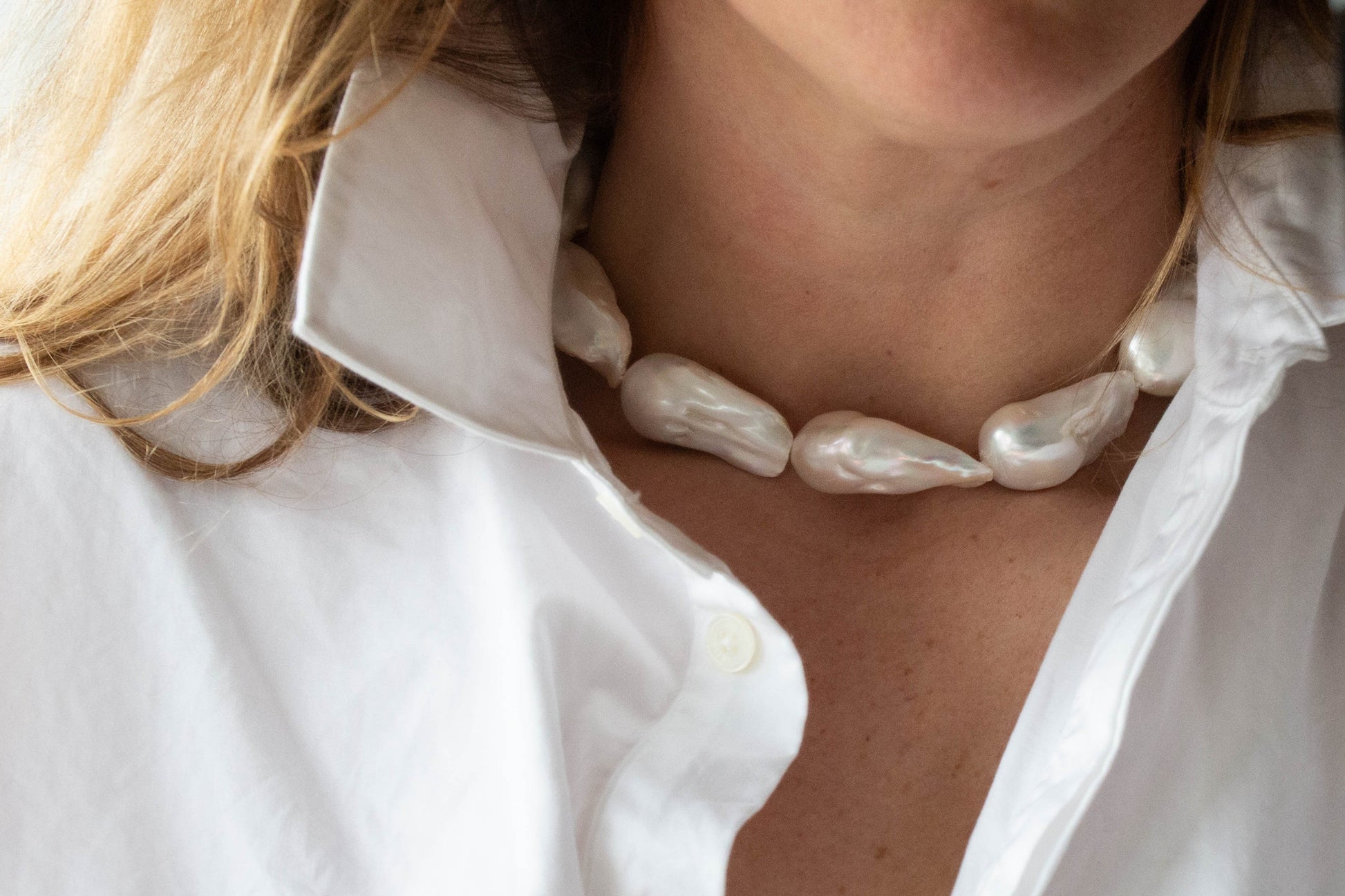 Baroque Pearl Necklace — view 2