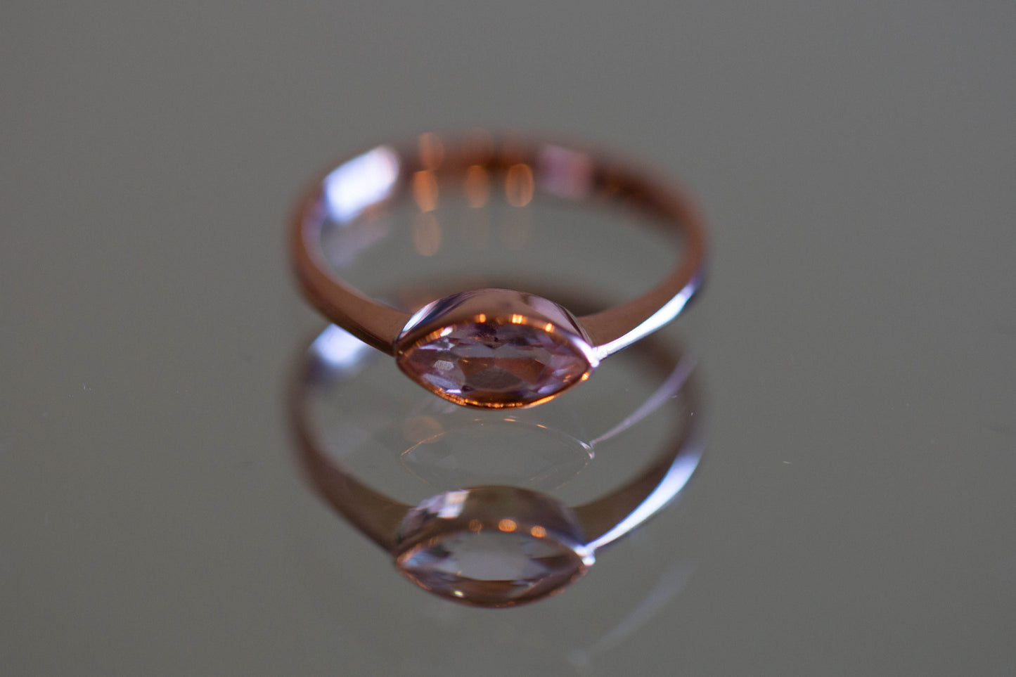 Morganite Solitaire Ring