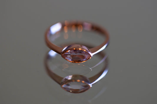 Morganite Solitaire Ring
