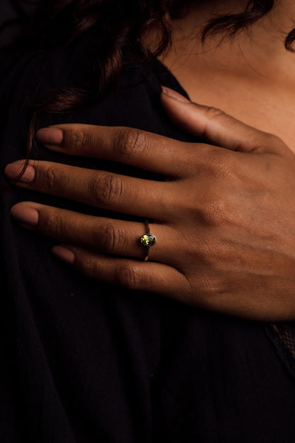 Peridot Solitaire Ring — view 4