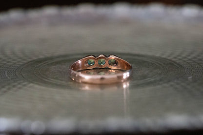 Three Stone Peridot Ring — view 5