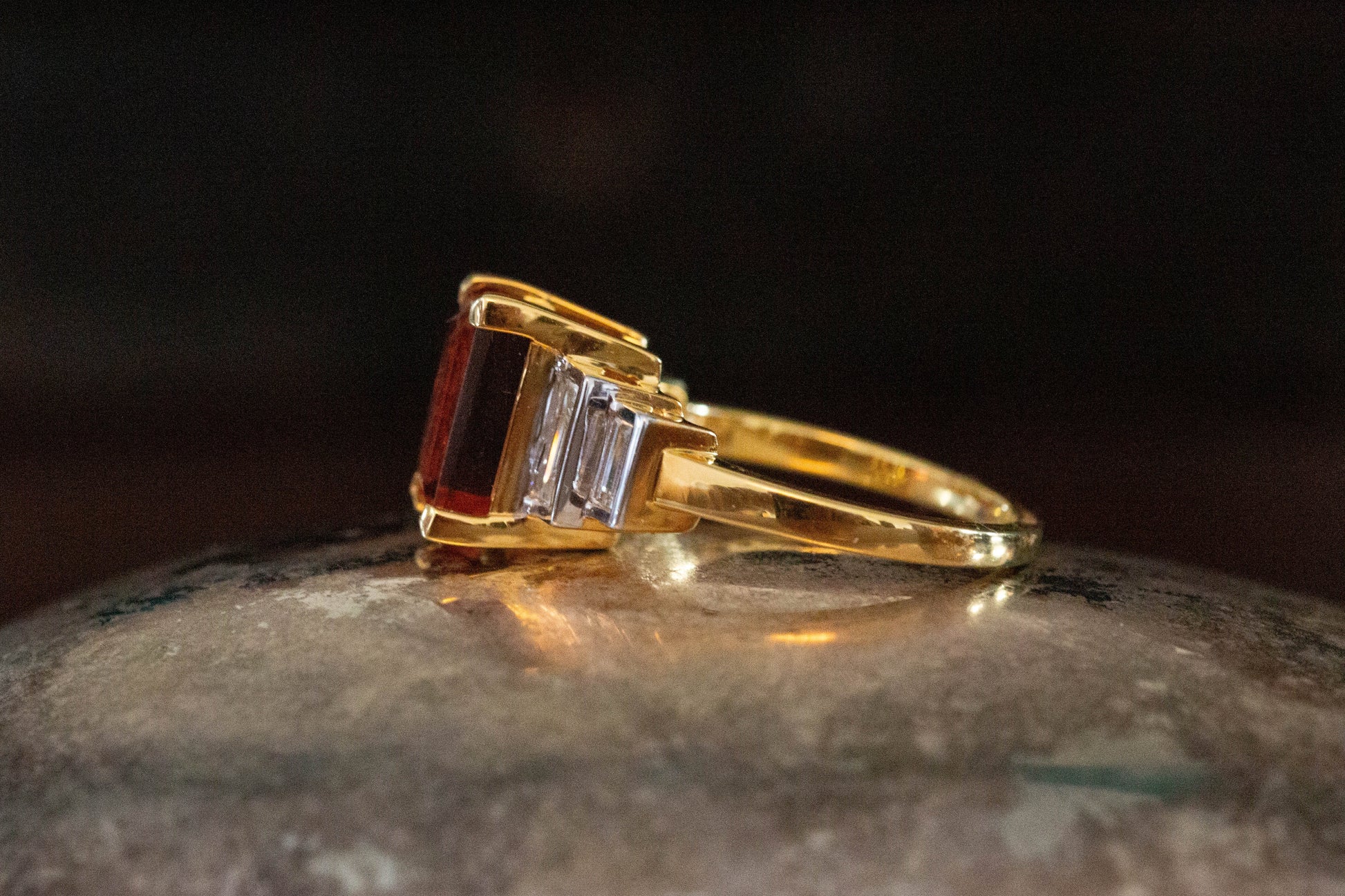Pink Tourmaline and Diamond Dress Ring — view 6