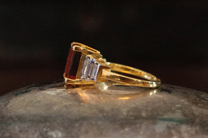 Pink Tourmaline and Diamond Dress Ring — view 6