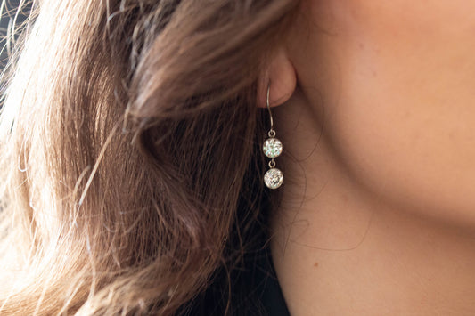 Diamond Double Drop Earrings