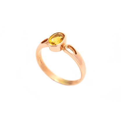 Rose Gold Citrine Ring