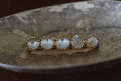 Antique Moonstone Brooch — view 2