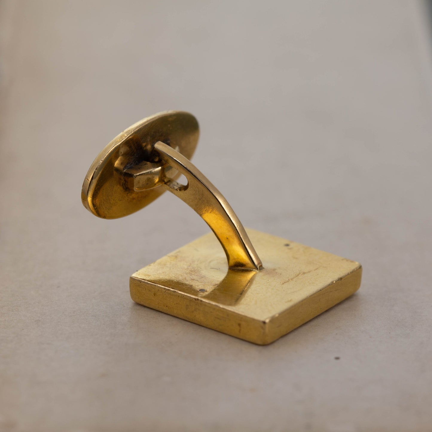 Embossed Square Gold Cufflinks