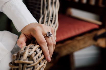 Vintage Ruby and Diamond Cocktail Ring — view 7
