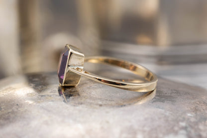 A Garnet Solitaire Ring — view 4