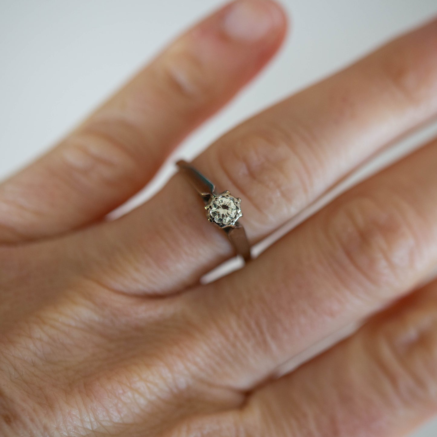 Diamond Solitaire Ring — view 5