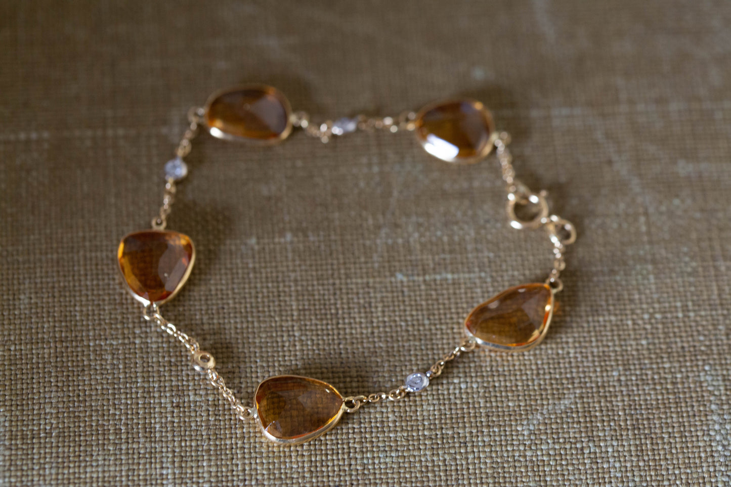 Citrine and Diamond Bracelet