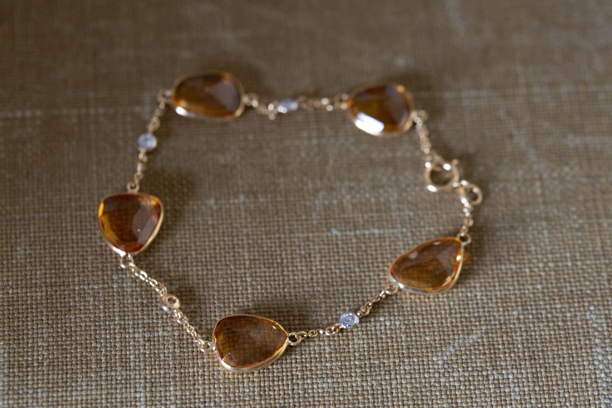 Citrine and Diamond Bracelet