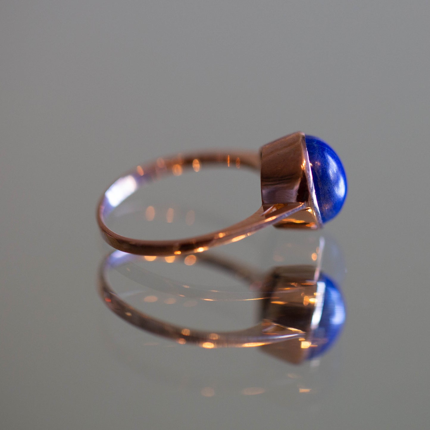 Rose Gold Lapis Ring — view 3