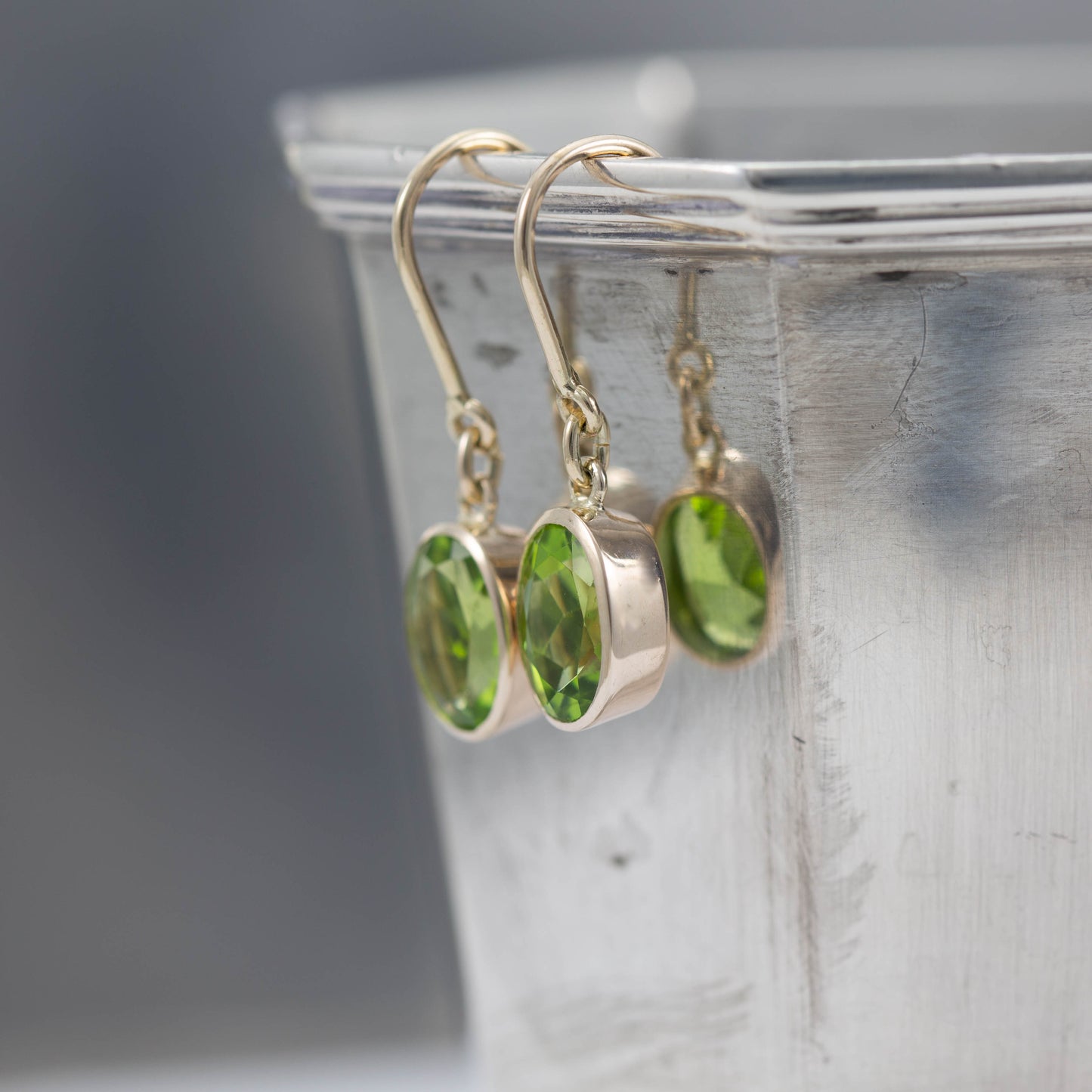 Peridot Hook Earrings — view 3