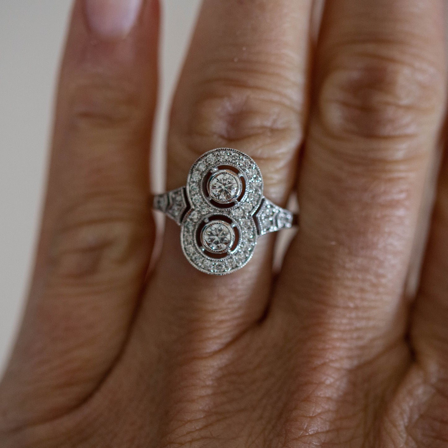 Art Deco Style Diamond Cluster Ring