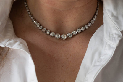 Graduated Riviera Diamond Necklace — view 2
