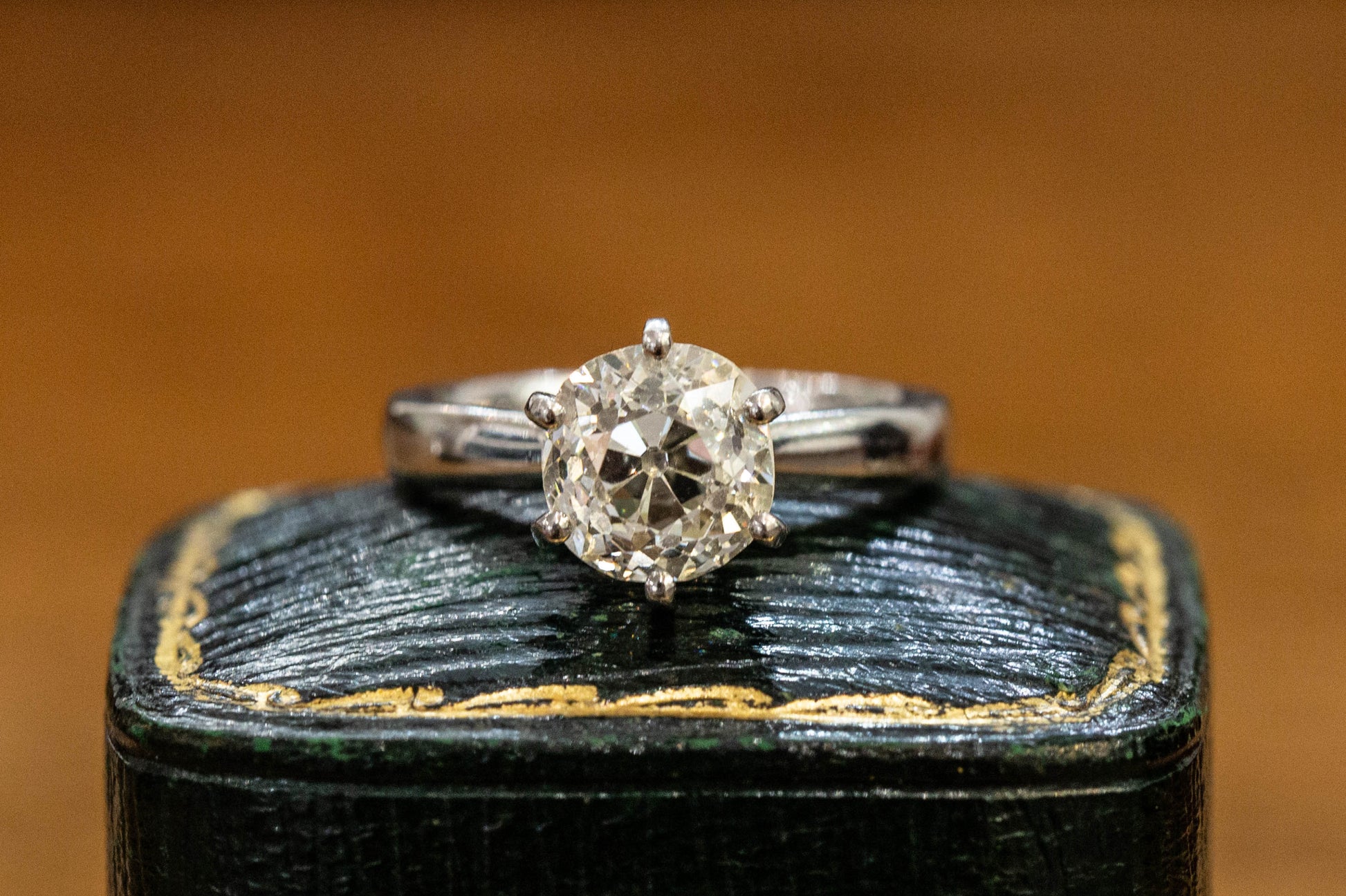Old Cut Diamond Solitaire Engagement Ring