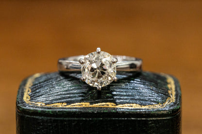 Old Cut Diamond Solitaire Engagement Ring
