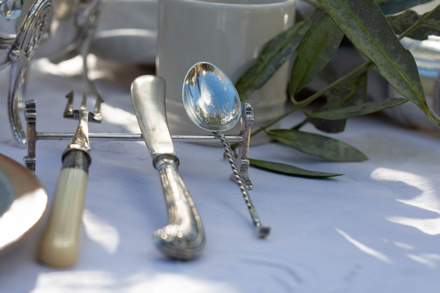 Set of Six Silver Teaspoons, Golf Club Handles — view 2