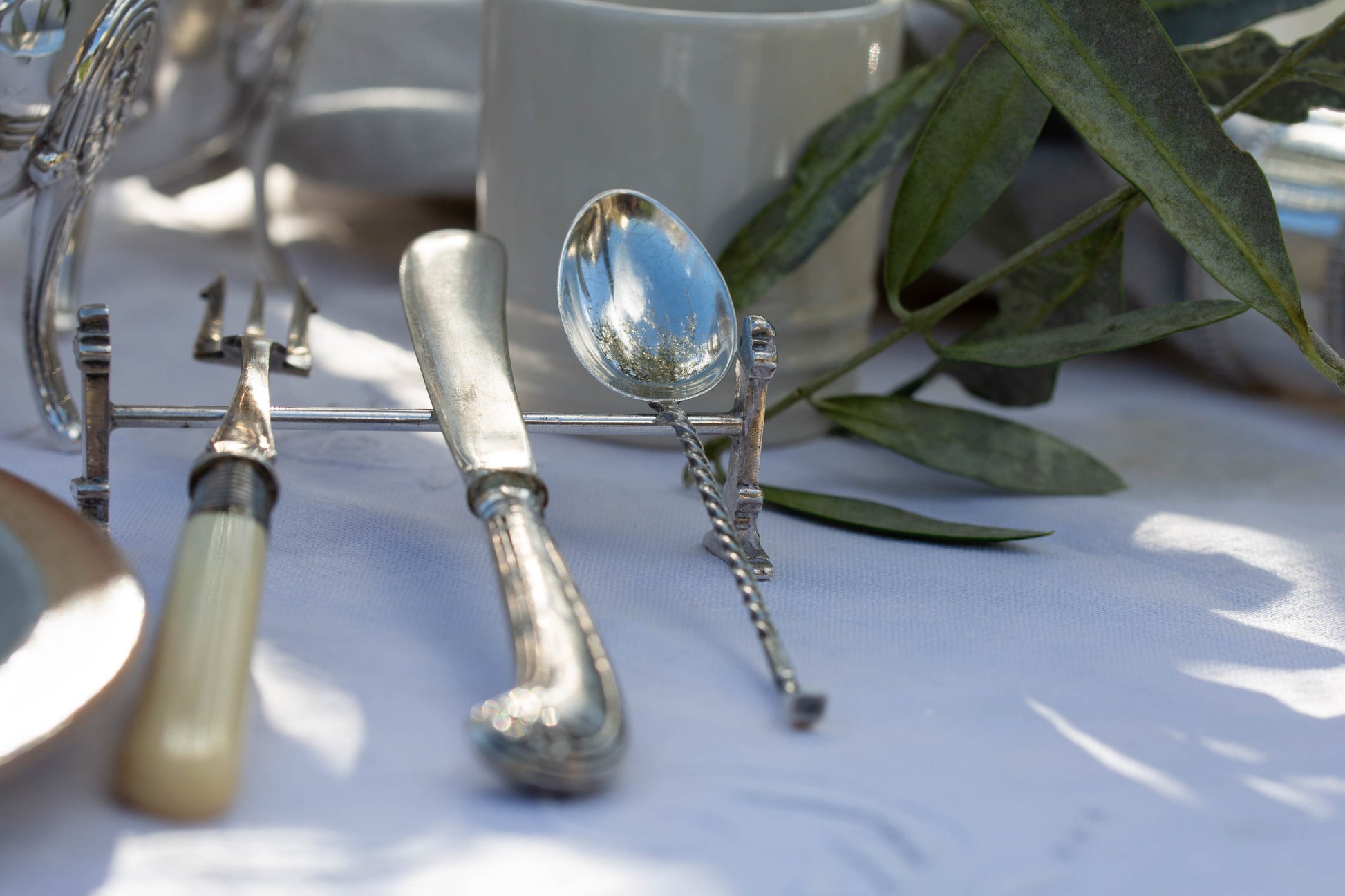 Set of Six Silver Teaspoons, Golf Club Handles — view 2