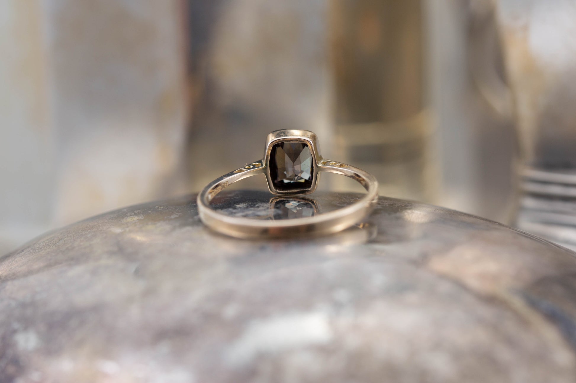 Colour Change Garnet Solitaire Ring — view 4