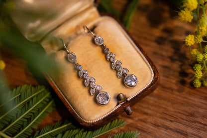Old Cut Diamond Drop Earrings