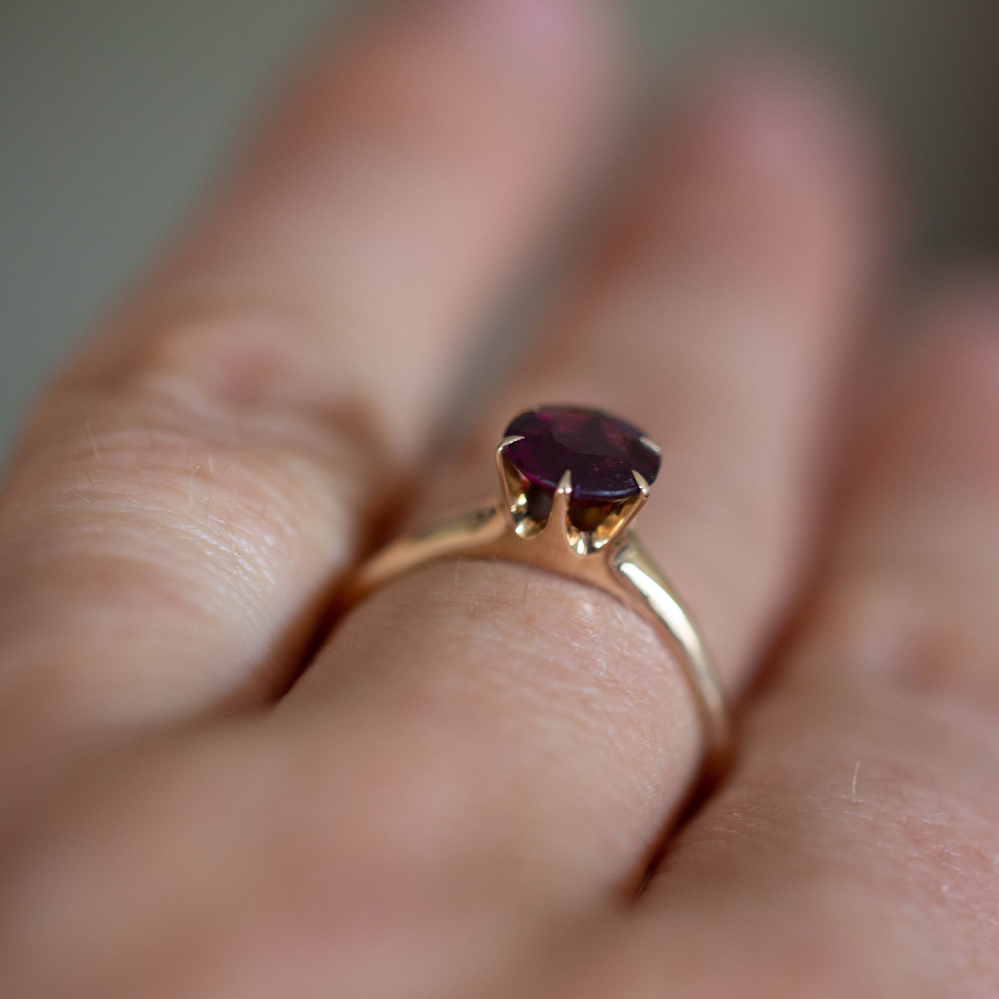 Pink Tourmaline Solitaire Ring — view 5