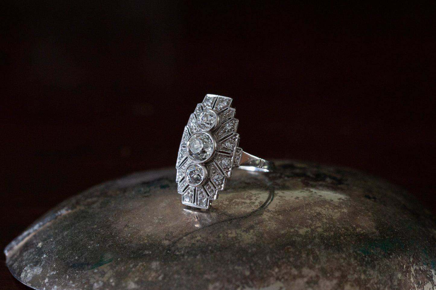 Art Deco Diamond Cocktail Ring