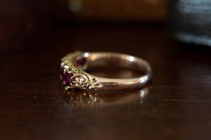 Ruby Five Stone Ring — view 3