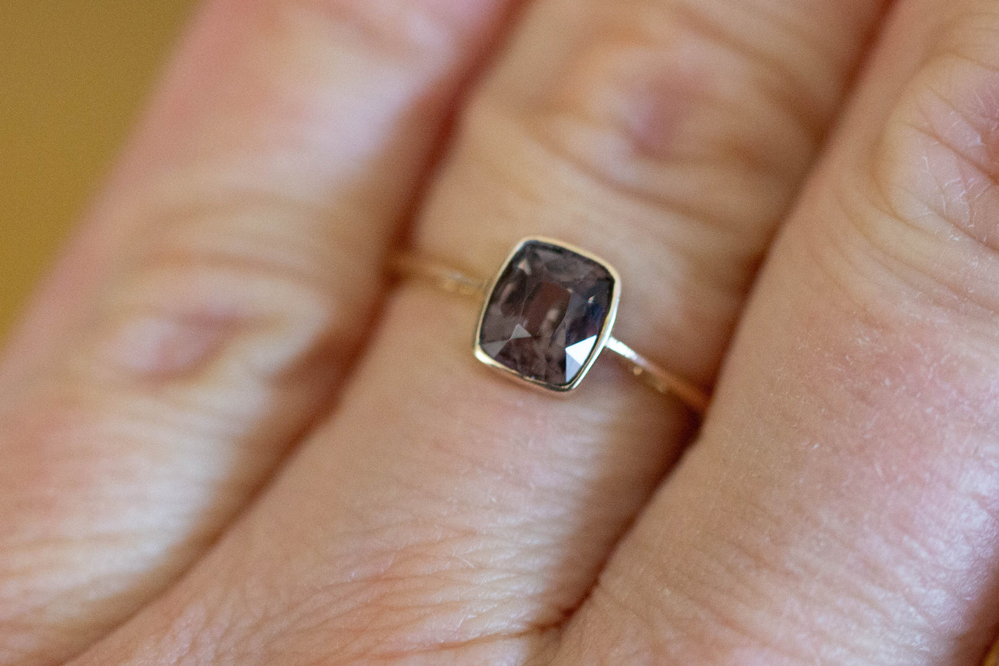Colour Change Garnet Solitaire Ring — view 3