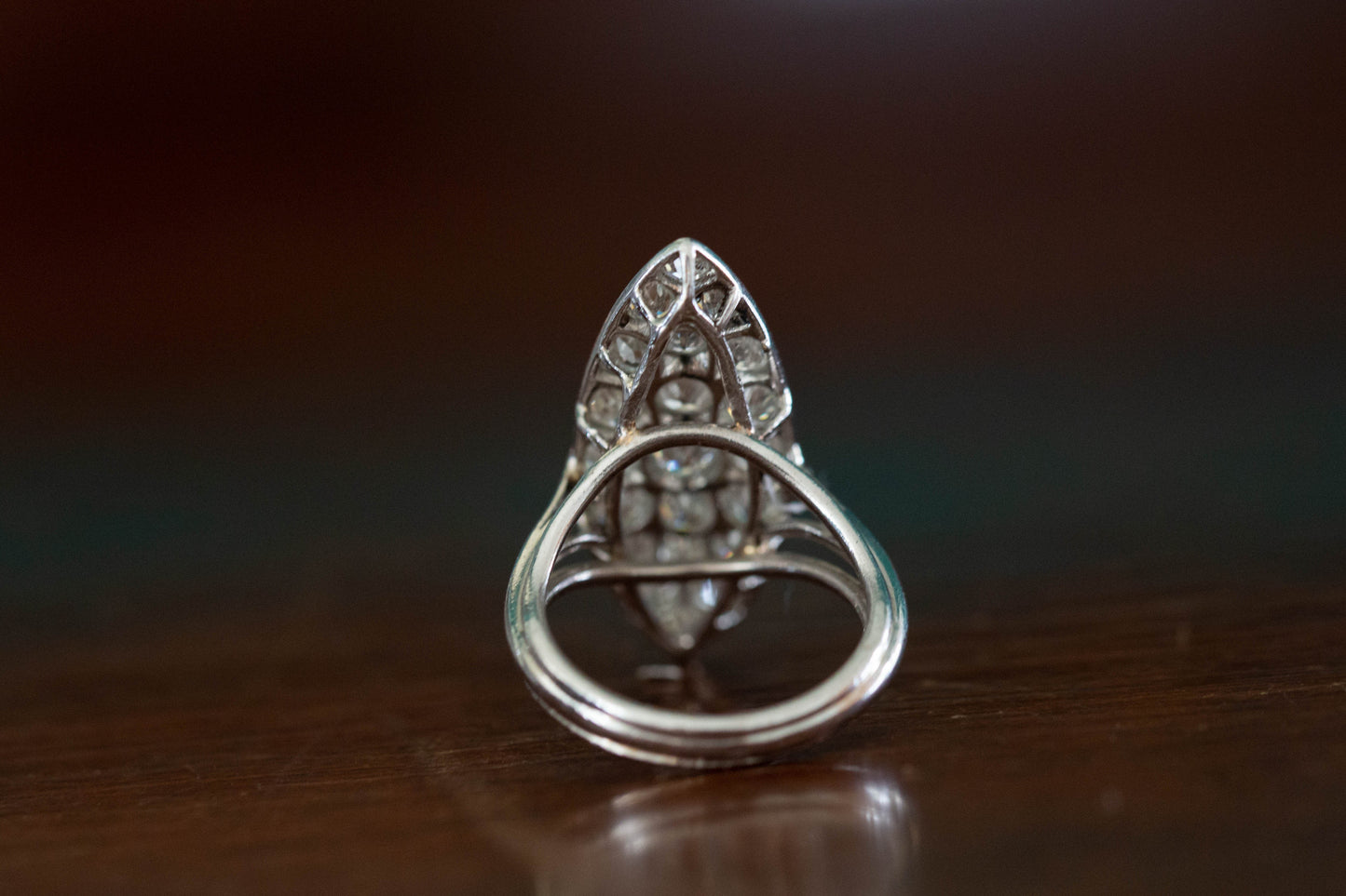 Art Deco Marquise Diamond Cluster Ring