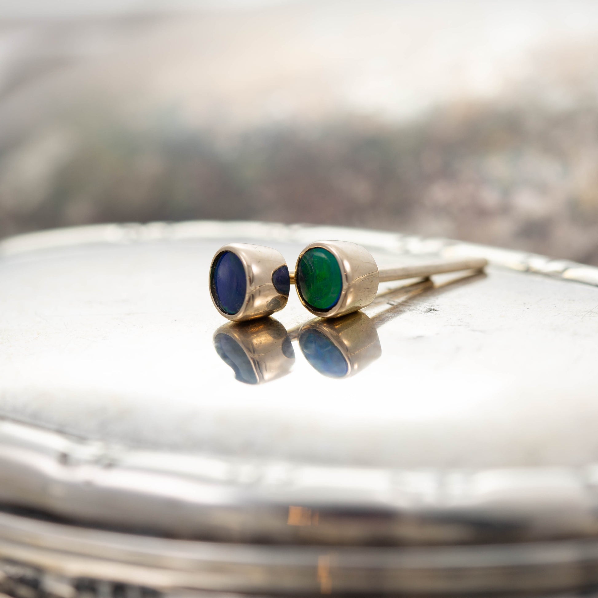 Opal Doublet Stud Earrings — view 3