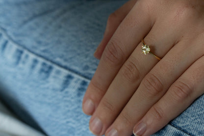 Yellow Sapphire Solitaire Ring — view 6