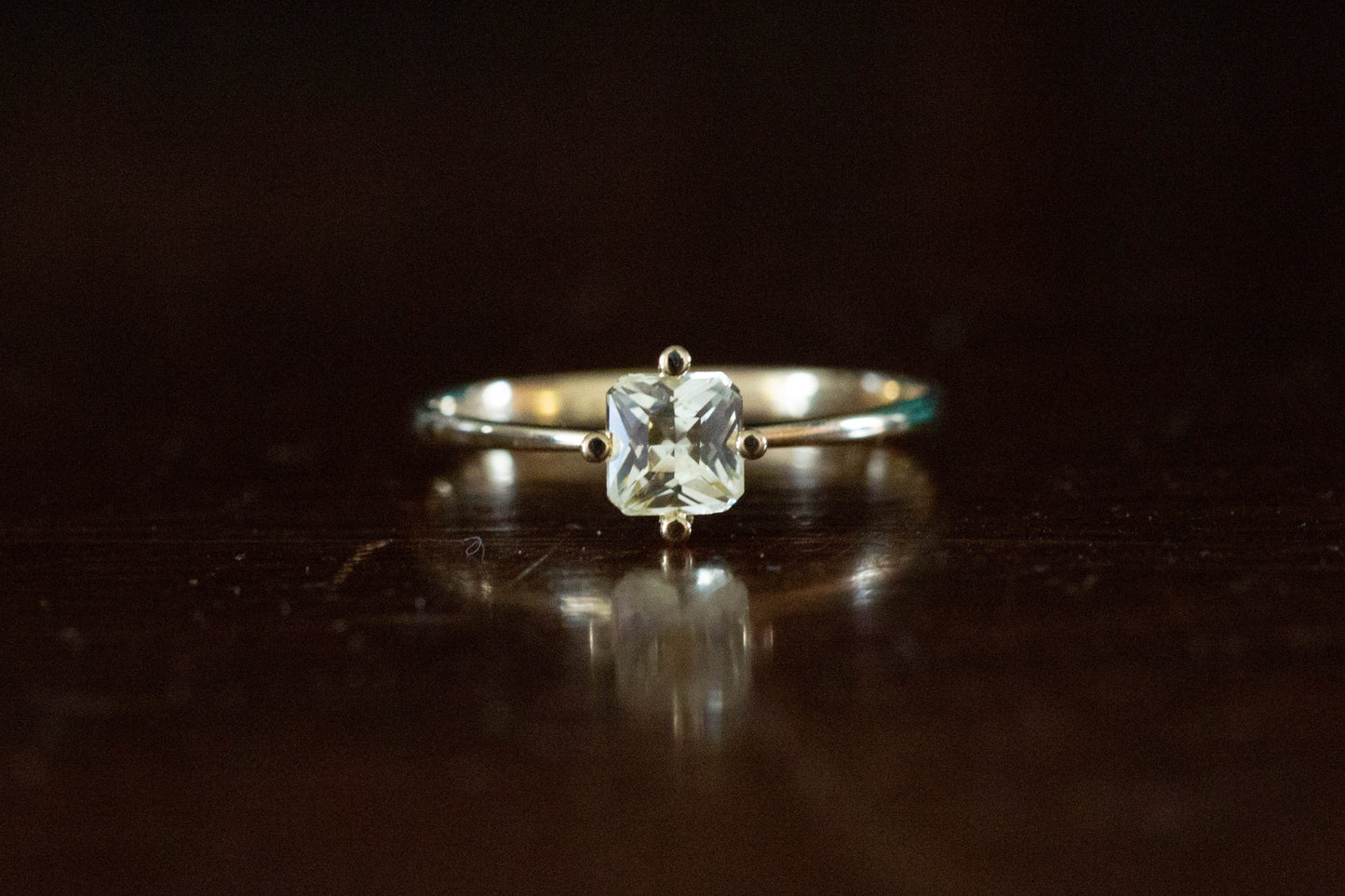 Yellow Sapphire Solitaire Ring