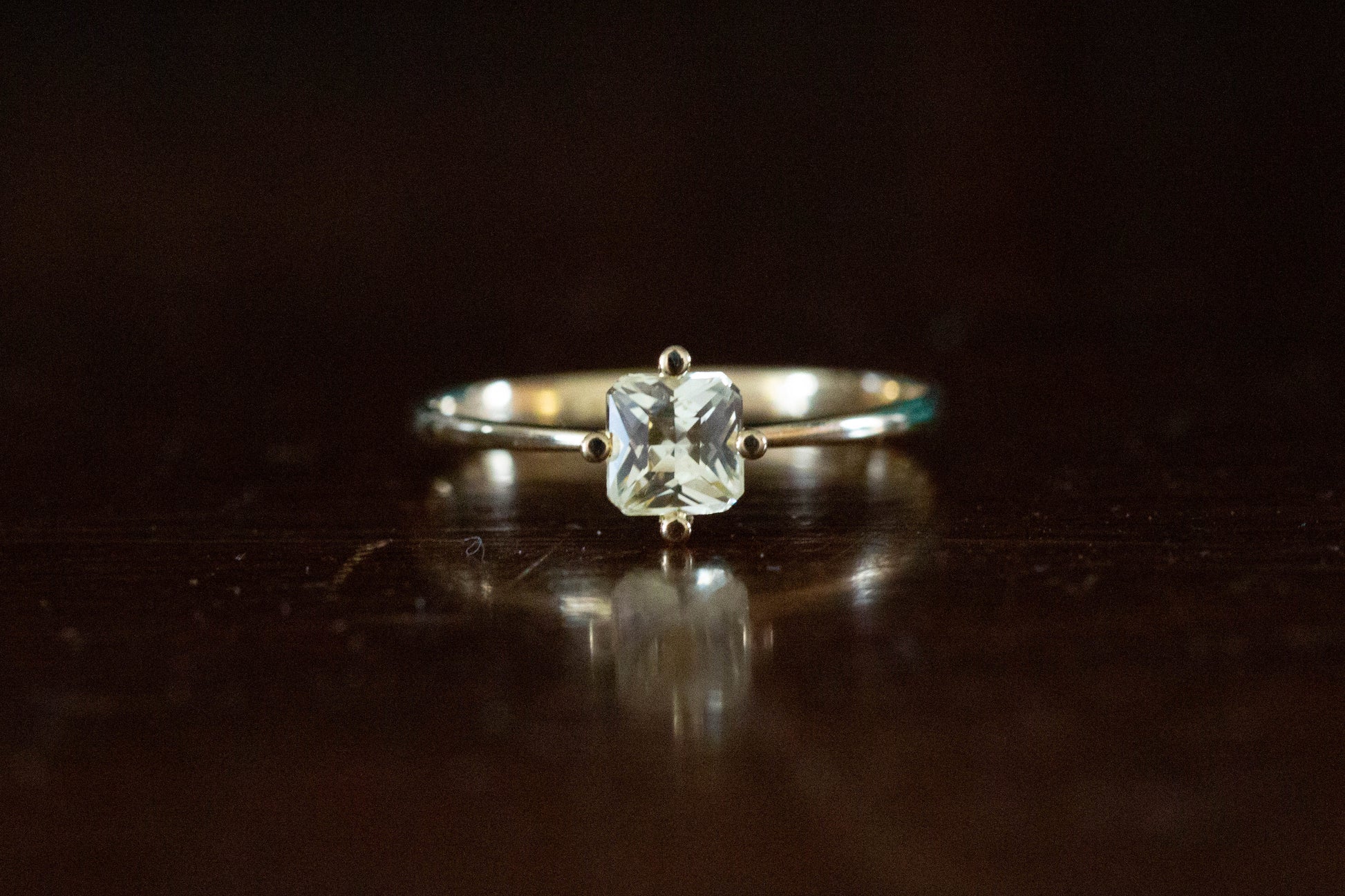 Yellow Sapphire Solitaire Ring