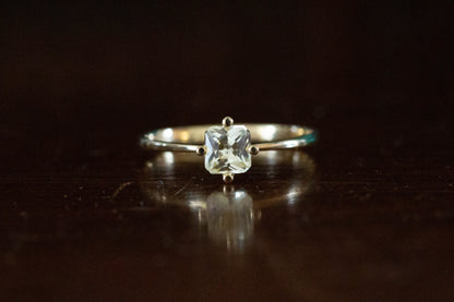 Yellow Sapphire Solitaire Ring