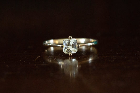 Yellow Sapphire Solitaire Ring