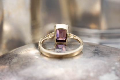 A Garnet Solitaire Ring — view 5