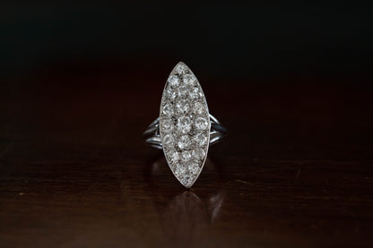 Art Deco Marquise Diamond Cluster Ring