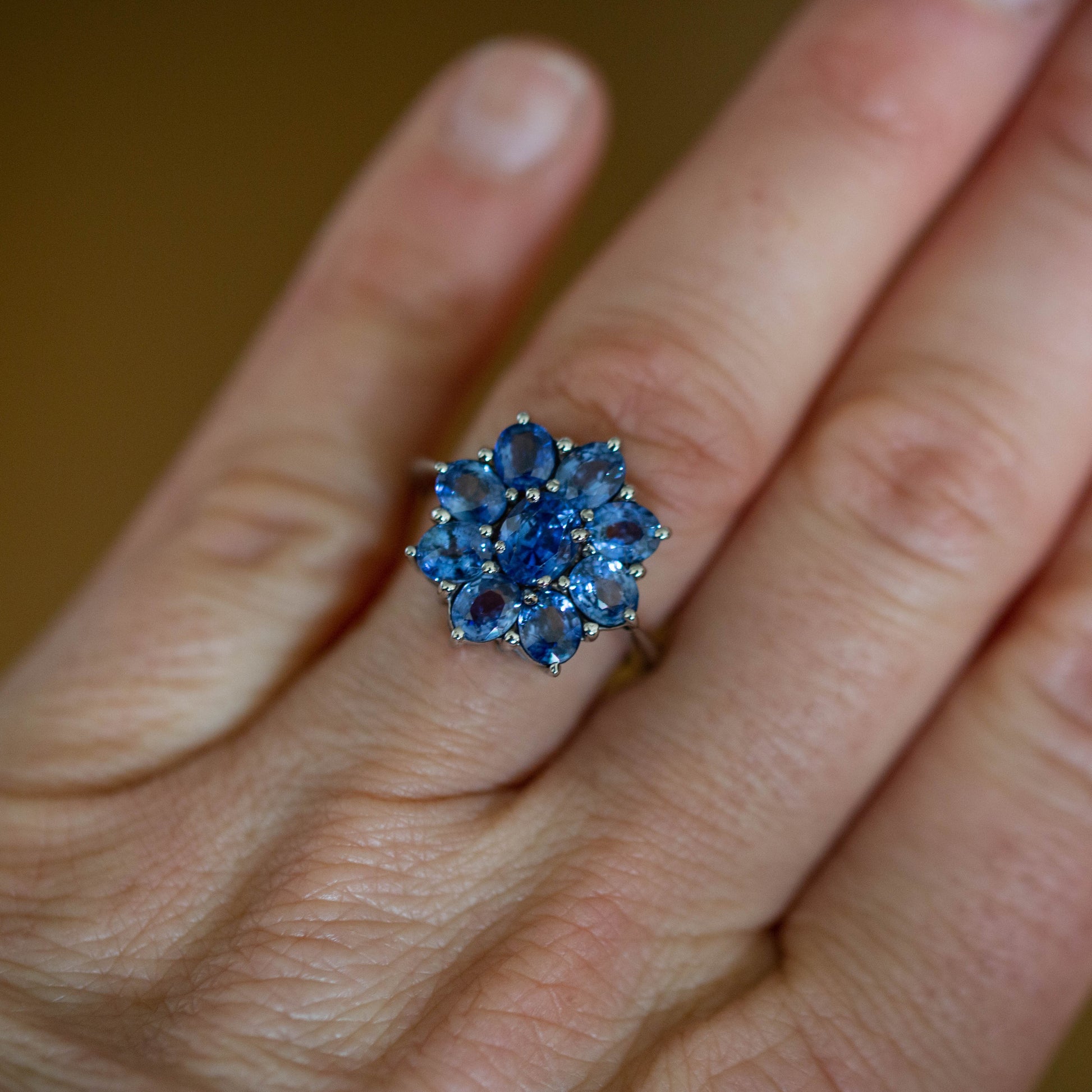 Sapphire Cluster Ring — view 6
