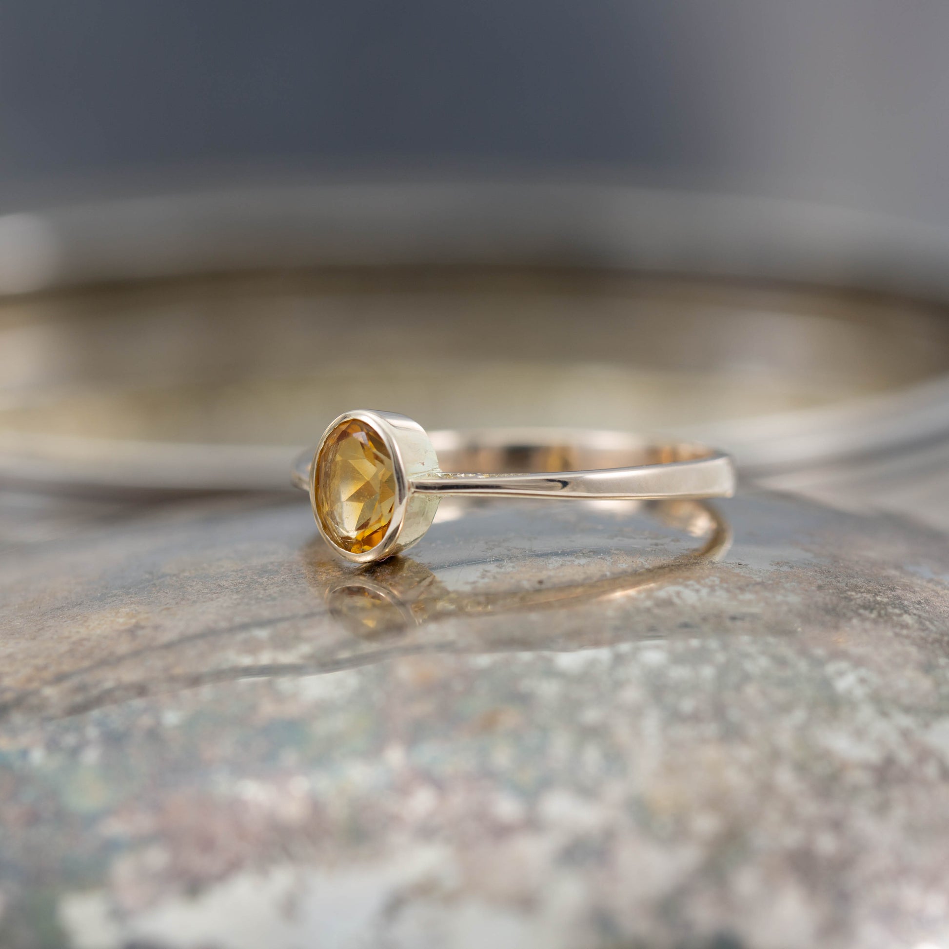 Citrine Solitaire Ring — view 3