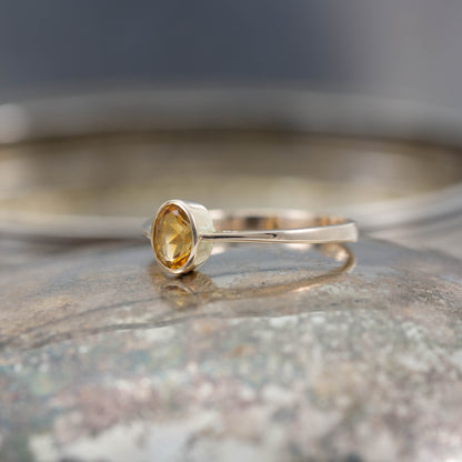 Citrine Solitaire Ring — view 3