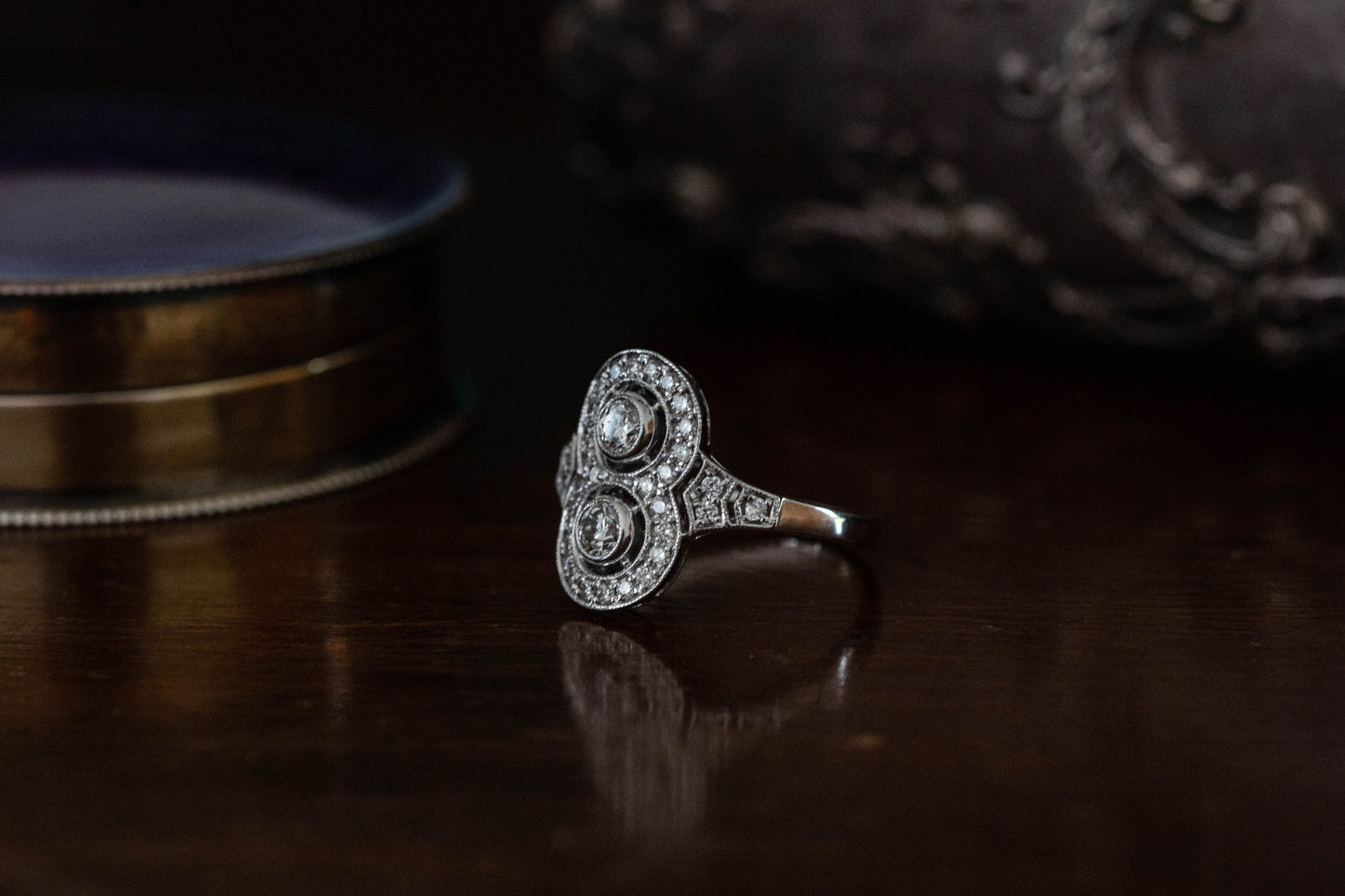 Art Deco Style Diamond Cluster Ring