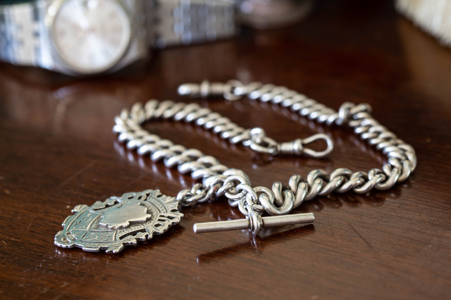 Solid Silver Albert Chain