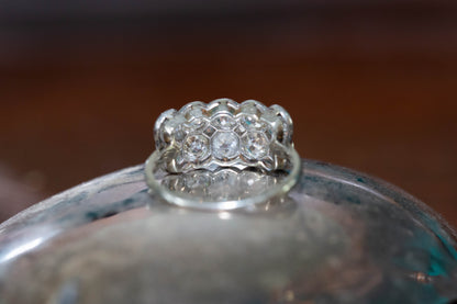 Antique Double Row Diamond Band — view 3