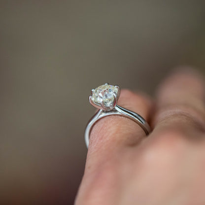 Old Cut Diamond Solitaire Engagement Ring — view 4